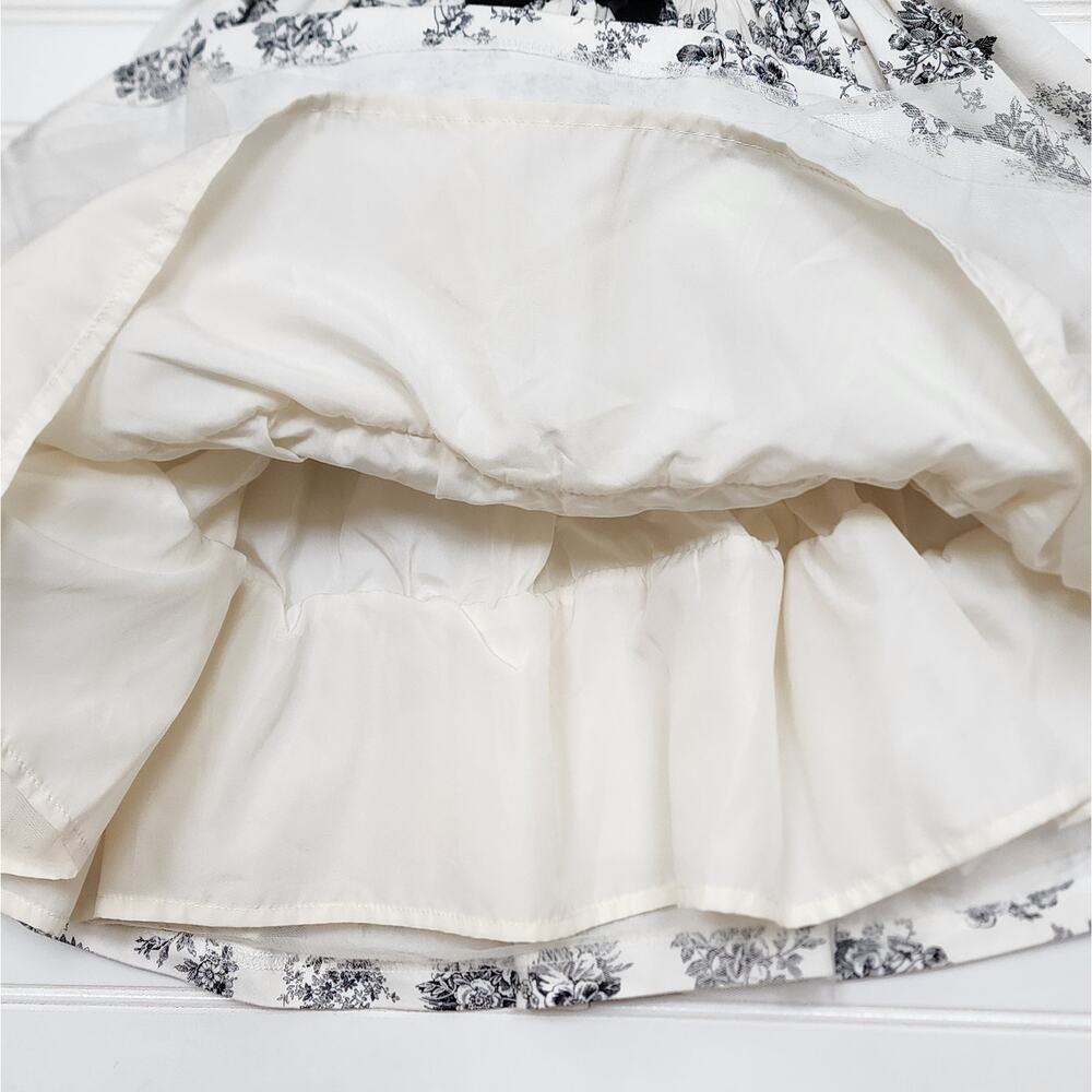 Janie and Jack Cream and Sugar Floral Toile Bow Dress - Picture 6 of 8